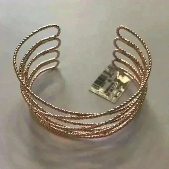 INC new Gold Rose Gold Tone Crisscross Bra… - Picture 2 of 8